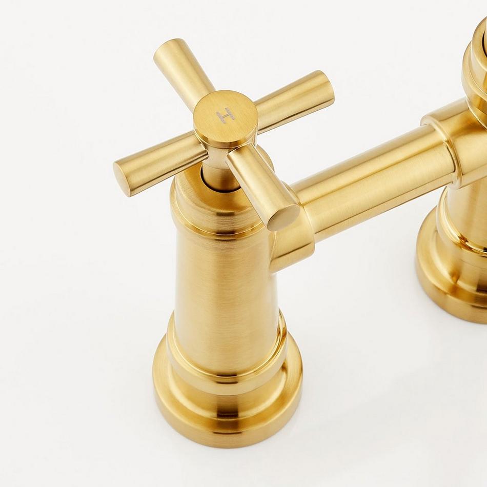 Ailey Bridge Kitchen Faucet with Side Spray - Brushed Gold, , large image number 2